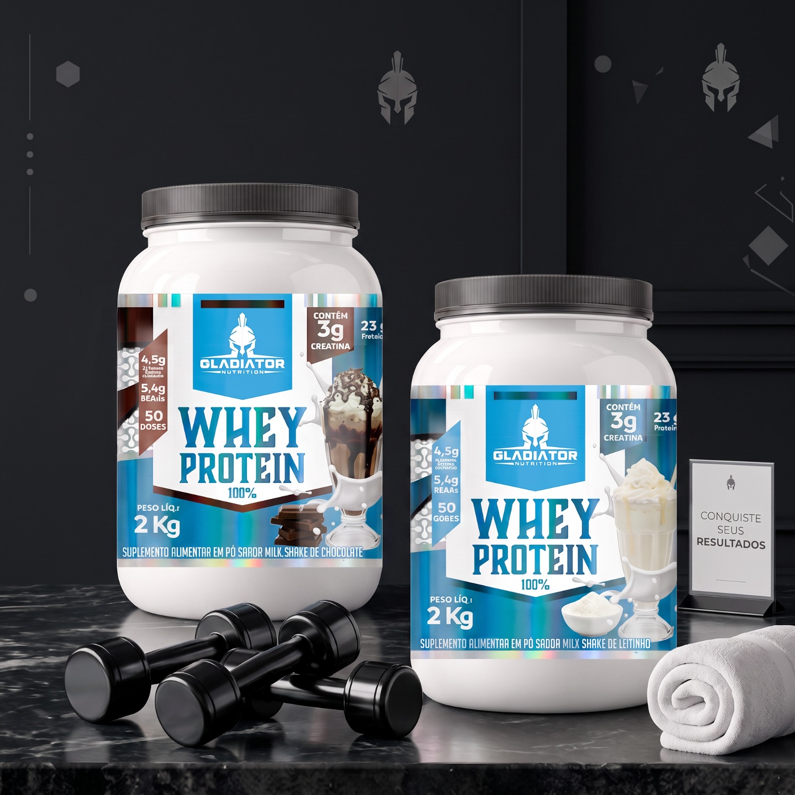 Gladiator Nutrition — Rótulo Whey Protein